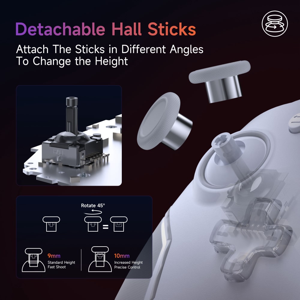 EasySmx X20 Detachable Hall Sticks