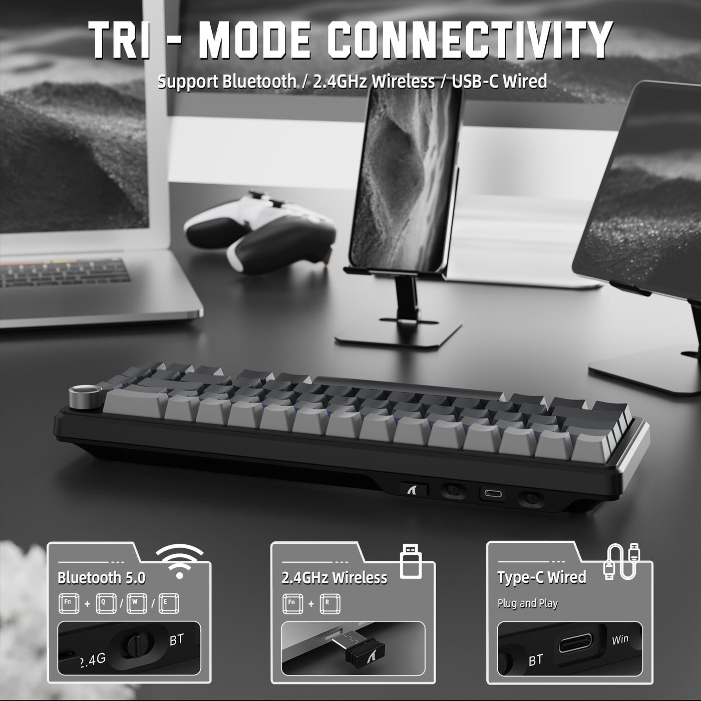 attack shark x66 tri mode connectivity