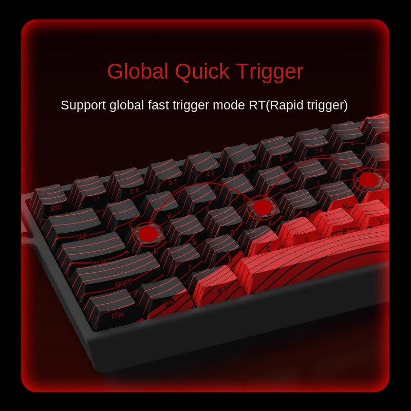 FGG MADLIONS MAD 68 HE Limited Edition 65% Magnetic Switch Gaming Keyboard with Adjustable Actuation, 8000Hz Polling Rate, Amber Pro Switches - Yellow(Contour)