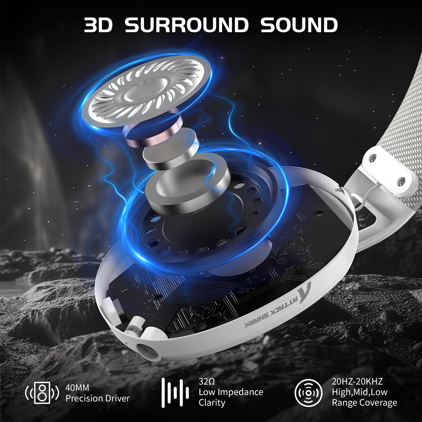 Attack Shark L80 3D surround sound technology