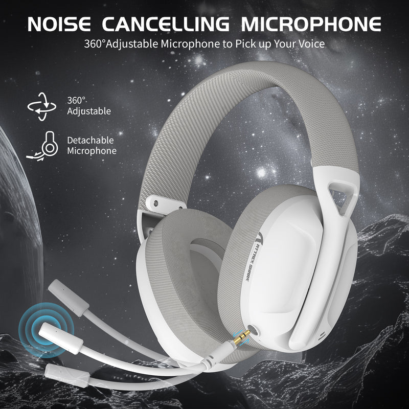 Attack Shark L80 gaming headset with noise-cancelling microphone