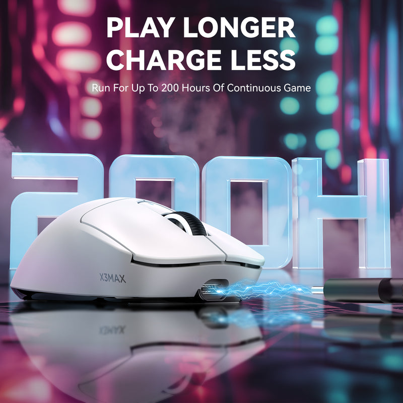 Attack Shark X3 Max 200h Battery Life