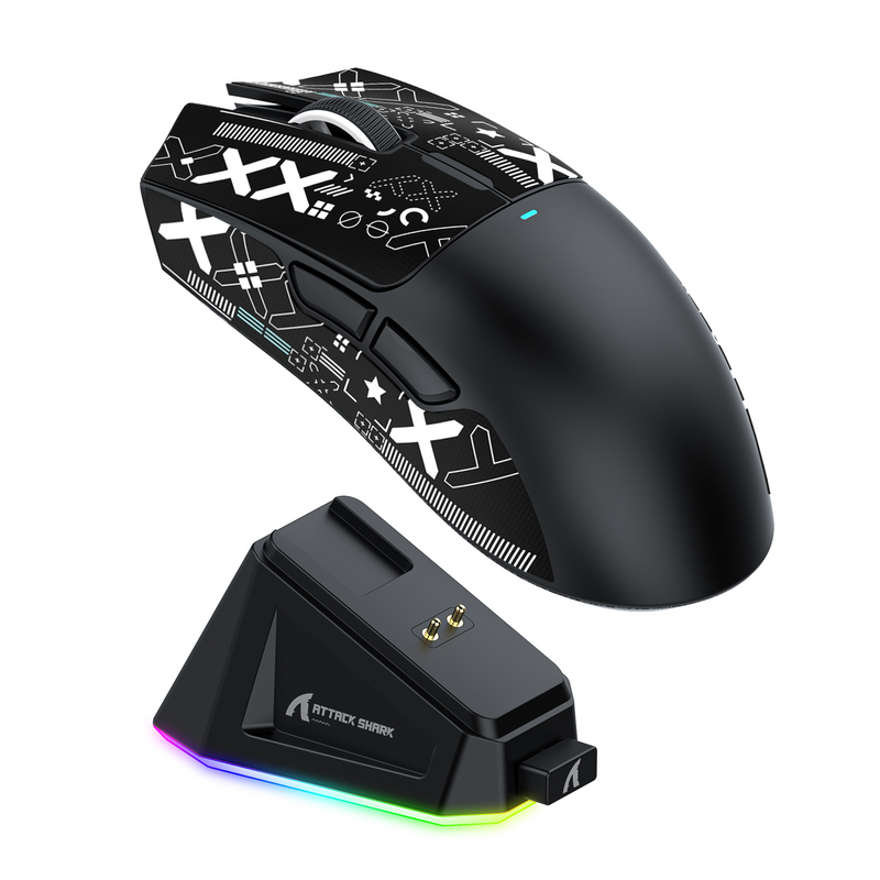 ATTACK-SHARK-X11-Wireless-Gaming-Mouse-RGB-Magnetic-Charging-Dock-PixArt-PAW3311-Sensor on pakistan vortex gears