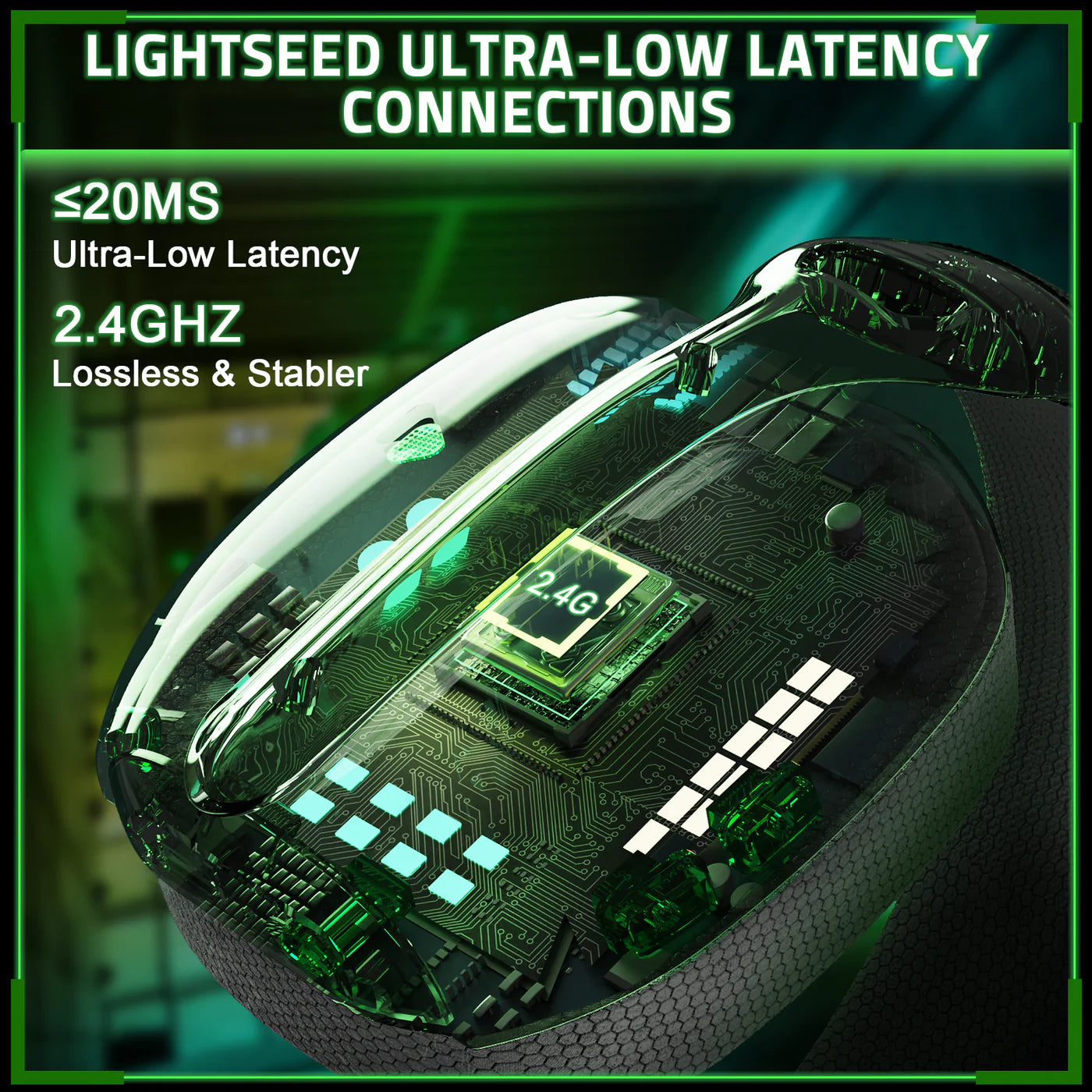 Attack Shark L80Pro 20ms Ultra low latency with 2.4ghz adapter