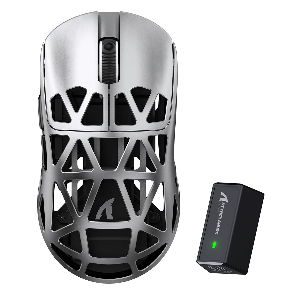 Attack Shark R2 magnesium alloy grey wireless gaming mouse 8k polling paw3950 sensor