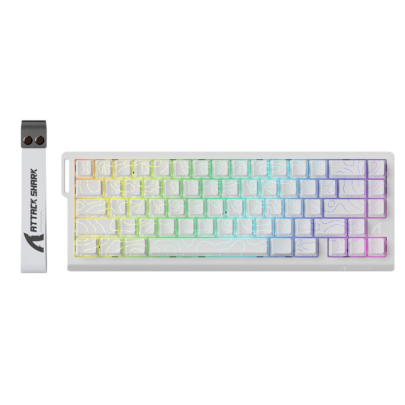 Attackshark X68 He Rapid Triggers Magnetic Gaming Keyboard White