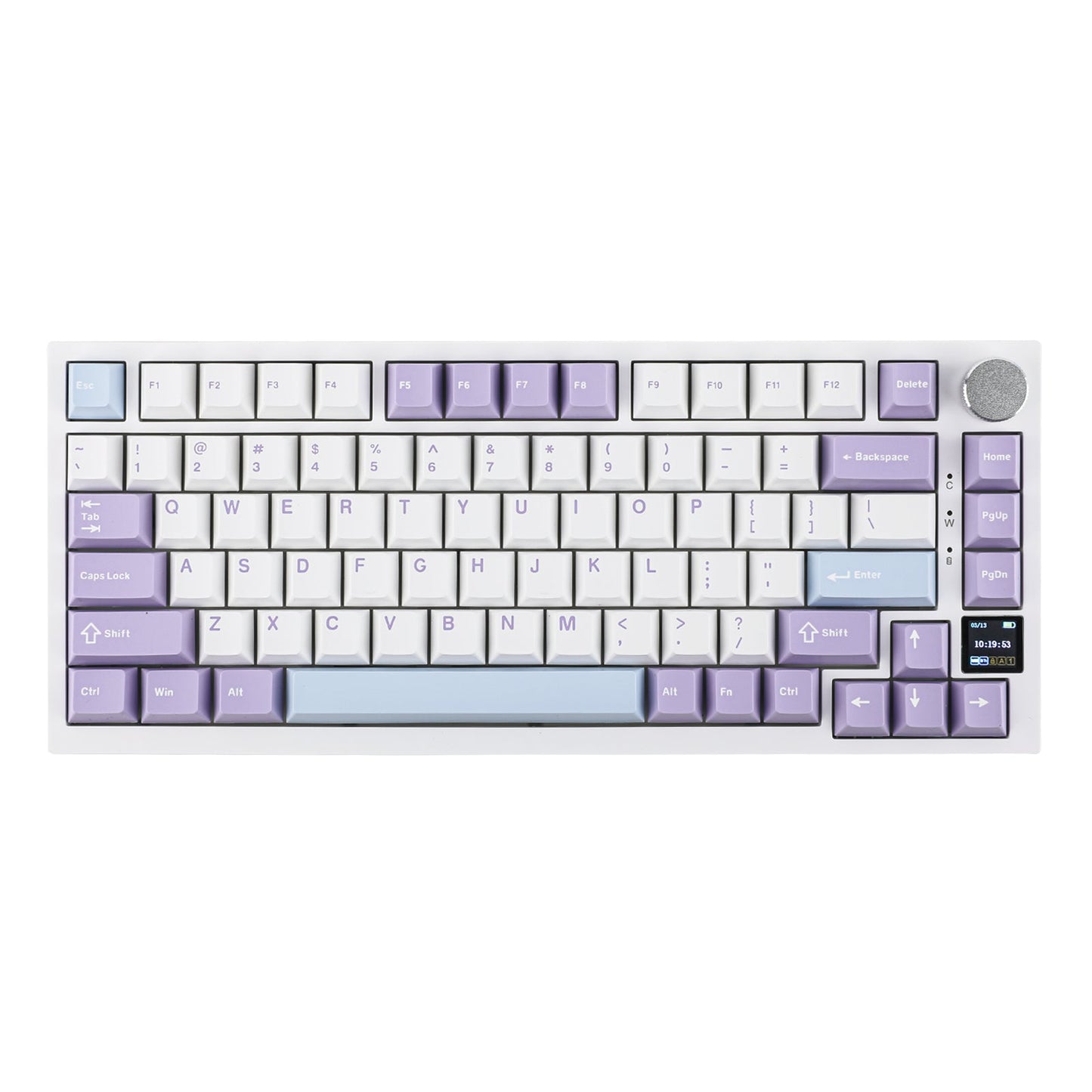 Epowmaker x Ajazz Ak820 Pro White Purple in Pakistan | Vortex Gears