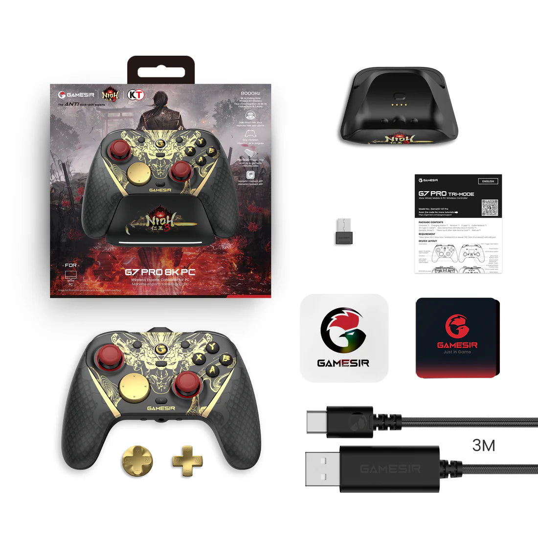 GameSir G7 Pro 8K Nioh 3 Edition packing list