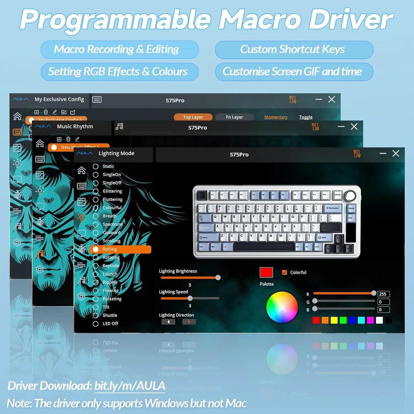 AULA S75 PRO PROGRAMMABLE SOFTWARE