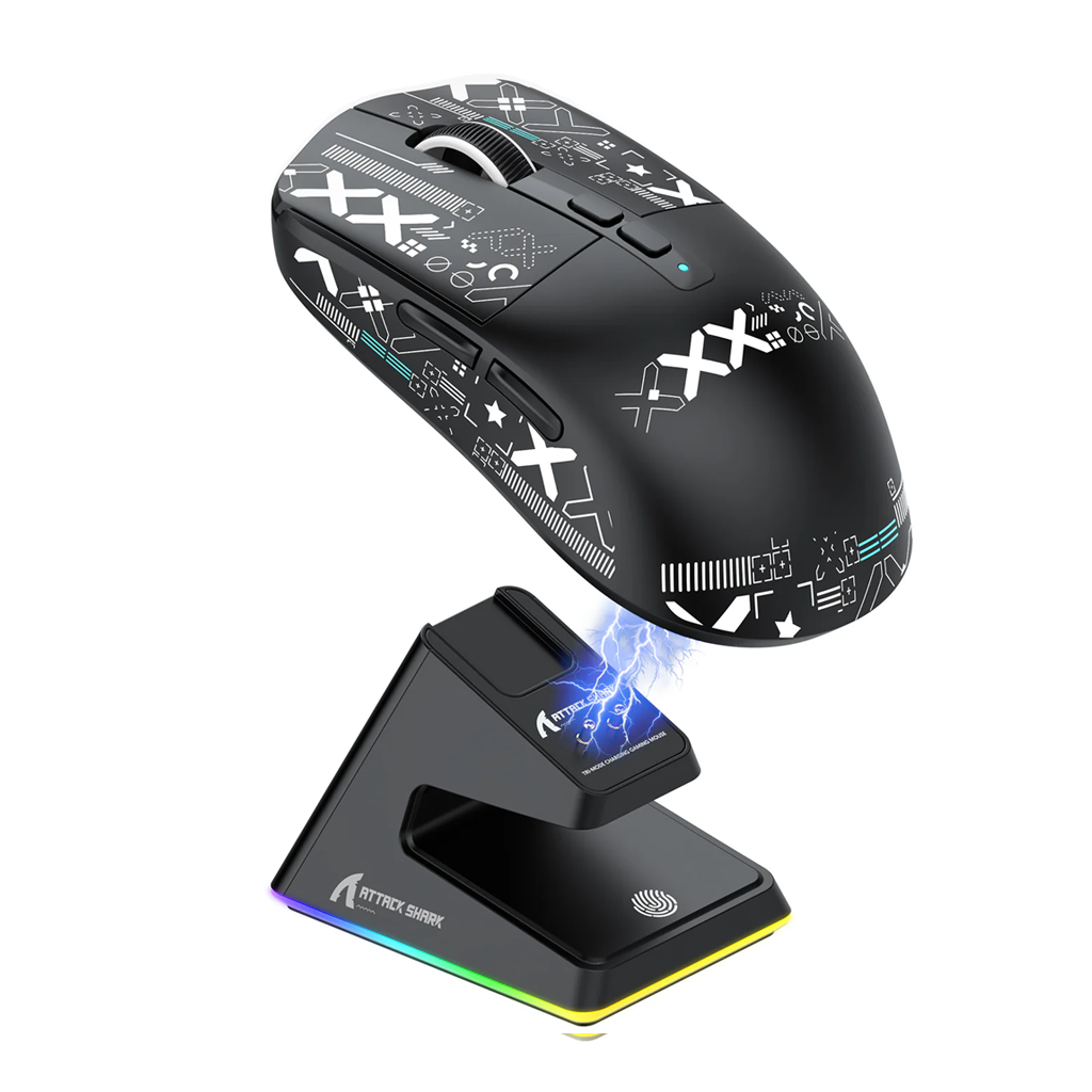 ATTACK SHARK X6 Wireless Gaming Mouse With Charging Dock Black