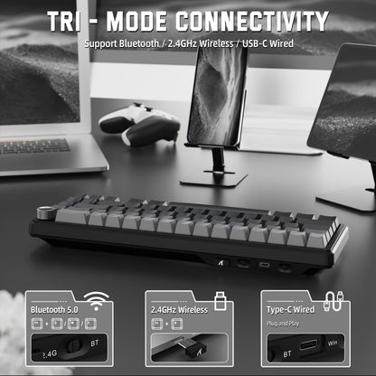 attack shark x66  tri mode connectivity