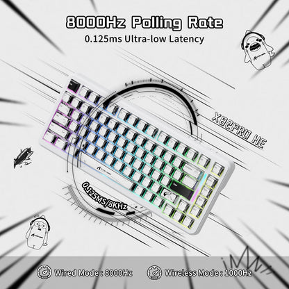attack shark x82 pro he 8000hz polling rate