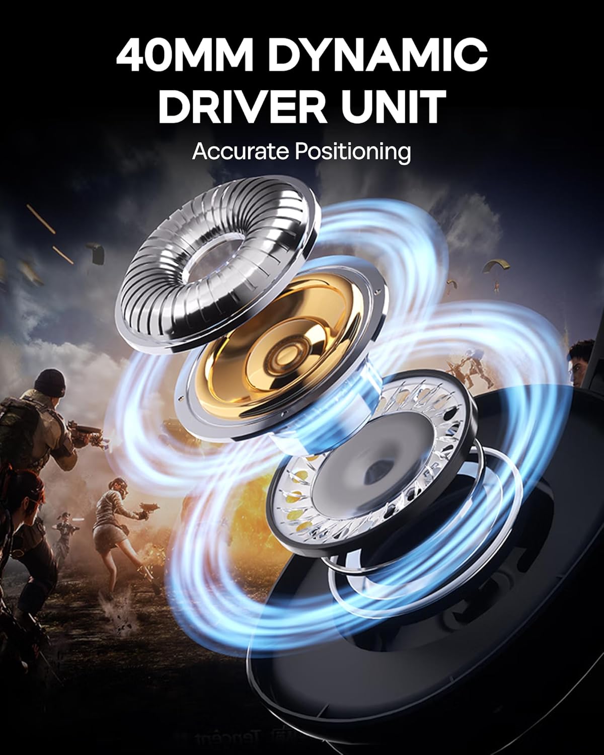 40mm dynamic driver aula g7 pro for crystal clear sound