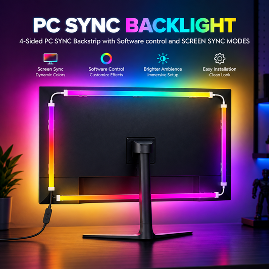 DX LIGHT 4-Sided RGBIC Backstrip with PC Screen Sync