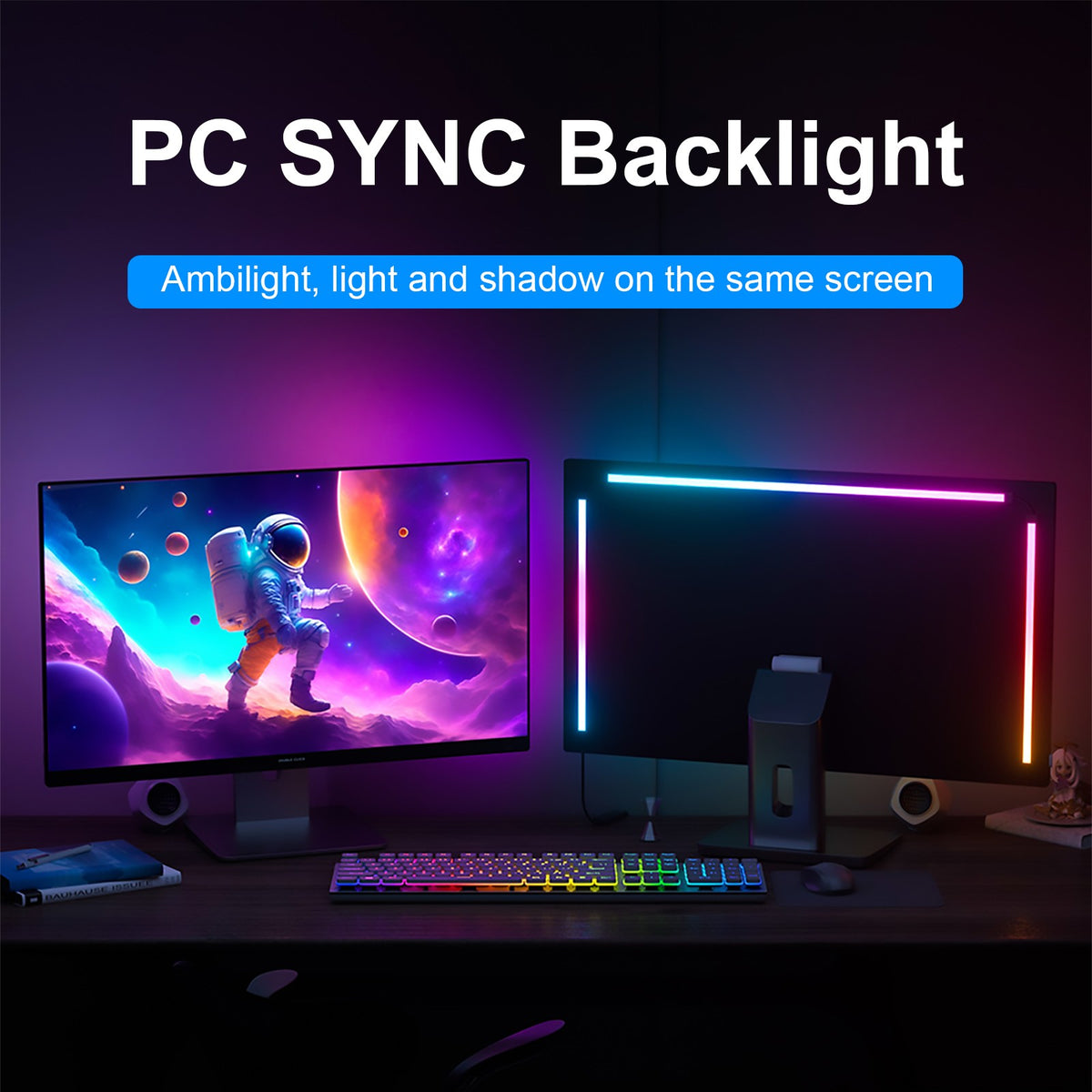 Smart RGBIC Monitor Sync Backlight – Screen & Music Sync Light in ...