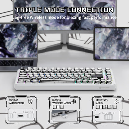 x82 pro he keyboard with triple mode connection options 