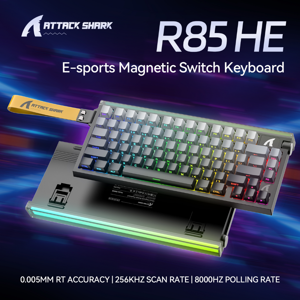 Attack Shark R85 HE Rapid Trigger Keyboard with Lightbox - Moonlight | Vortex Gears – VORTEX GEARS