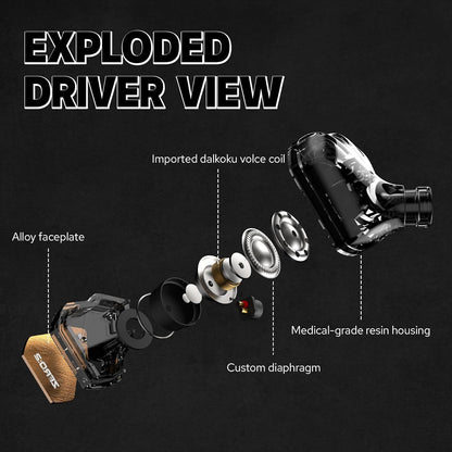 7Hz x Crinacle Zero 2 Orange IEM with 10mm dual-cavity dynamic driver