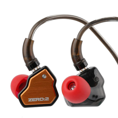 7Hz x Crinacle Zero 2 Orange wired IEM earphones with 10mm dynamic driver and mic