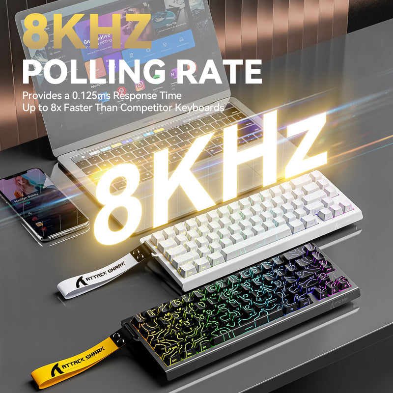 8000hz Polling Rate Keyboard Provided 0.125ms