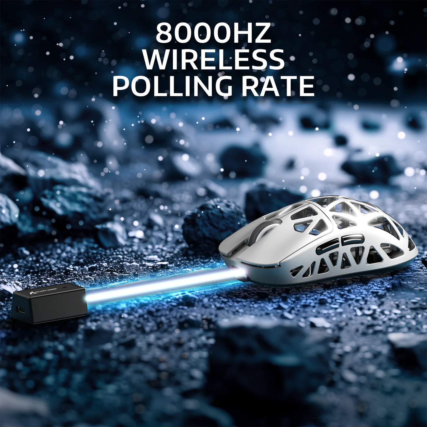 8000hz wireless polling rate attack shark r2 magneium mouse