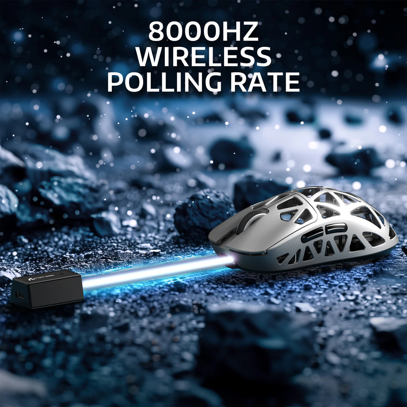 8000hz wireless polling rate attack shark r2 magneium mouse