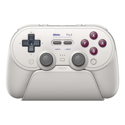 8BitDo Pro 3 G Classic Wireless Gaming Controller with charging dock