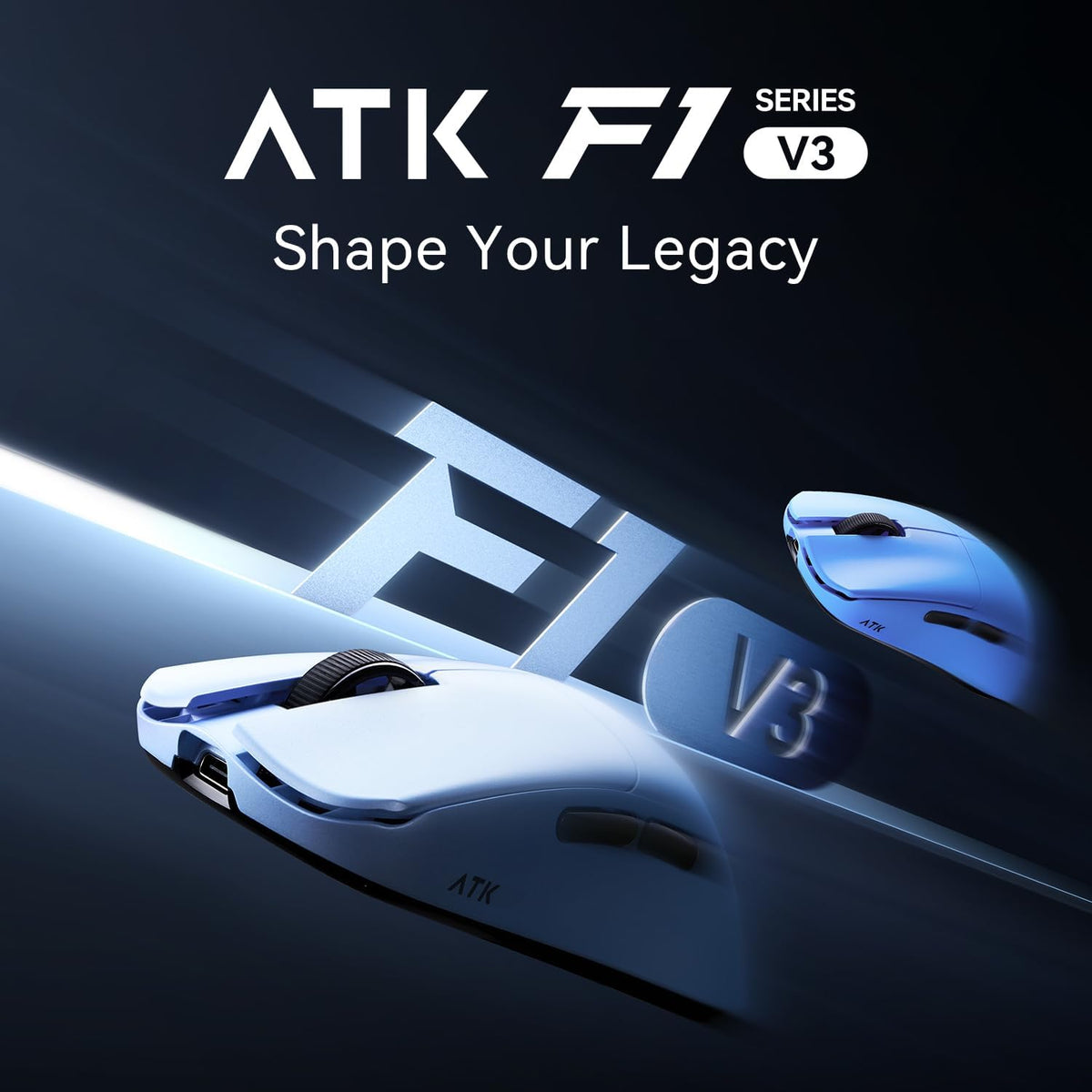 ATK Blazing Sky F1 V3 Ultimate+ competitive esports gaming mouse with optical switches
