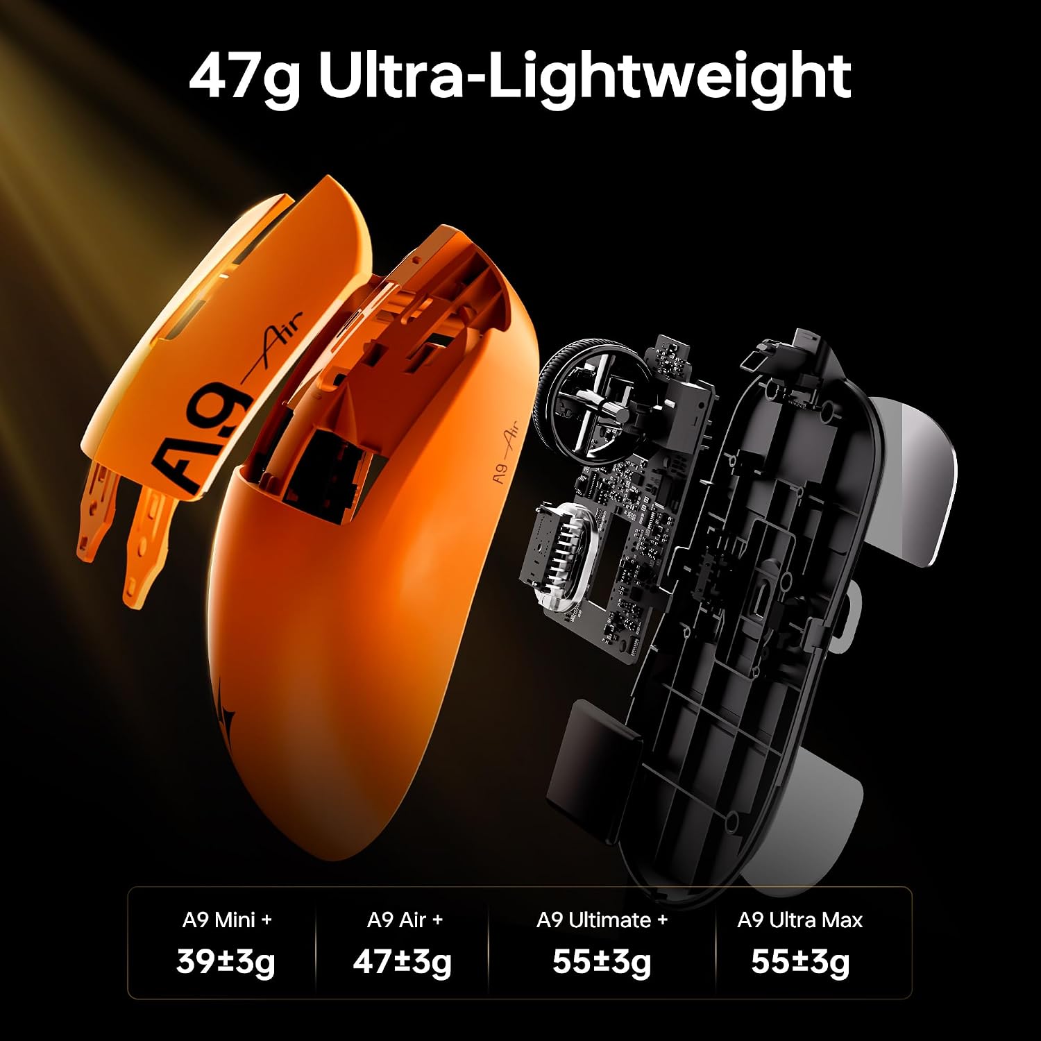 ATK Dragonfly A9 Ultimate+47g Ultra Lightweight Mouse