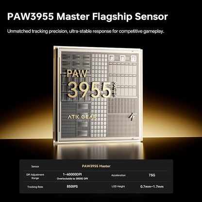 ATK X1 V2 Air+ PAW3955 Master sensor with 50,000 DPI gaming mouse