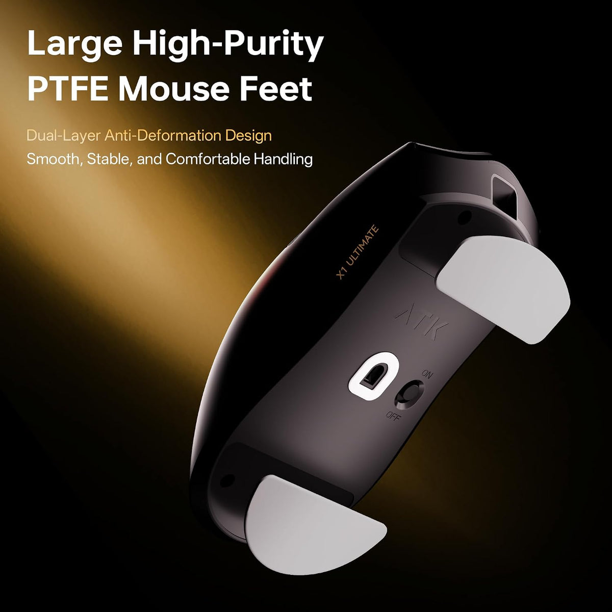 ATK X1 V2 Air+ high PTFE mouse skates for smooth gaming movement
