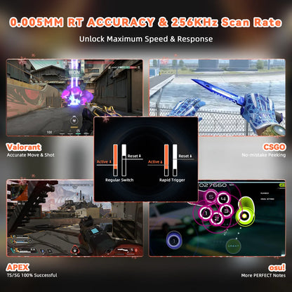 ATTACK SHARK R82 HE Moonlight 75% esports keyboard with 8000Hz polling and 256K scan rate