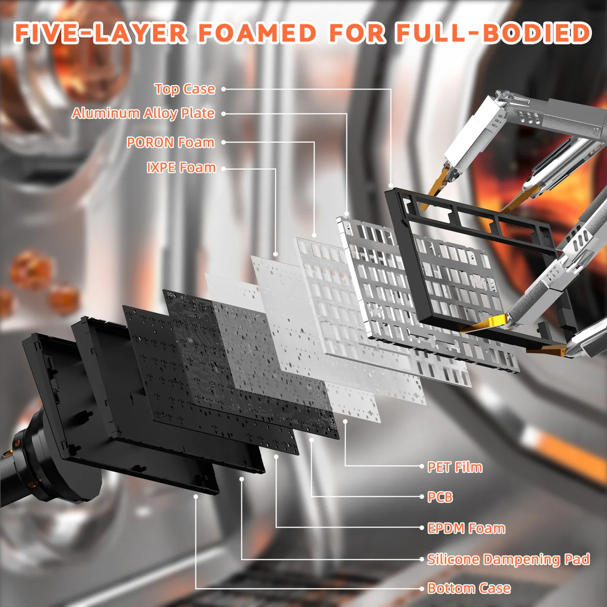 ATTACK SHARK R82 HE Moonlight magnetic keyboard with five-layer sound-dampening structure