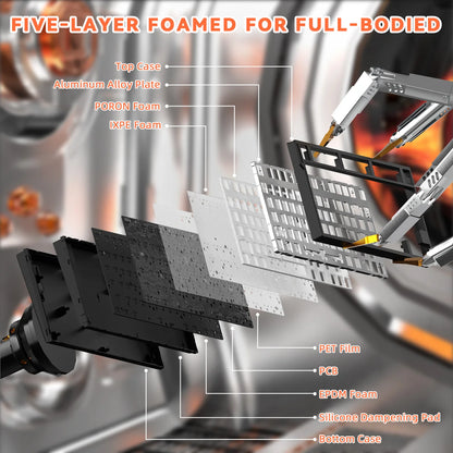 ATTACK SHARK R82 HE Moonlight magnetic keyboard with five-layer sound-dampening structure