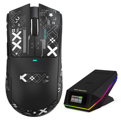 ATTACK SHARK X11 Pro V2 black tri-mode wireless gaming mouse for PC gaming and work