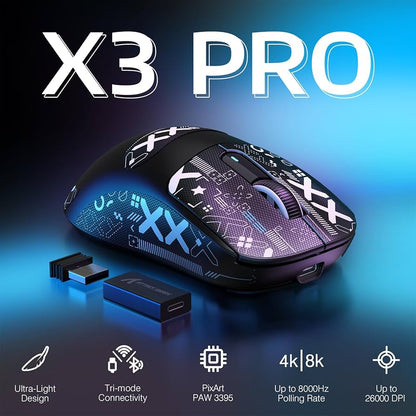 ATTACK SHARK X3PRO Three Modes 4K/8K Gaming Mouse – Black Price in Pakistan Vortex Gears