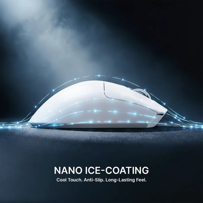 Attack Shark V8 White with nano ice coating.