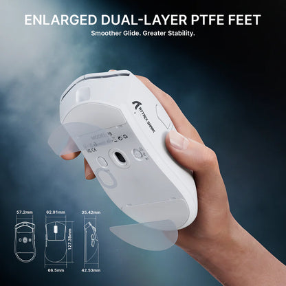 Attack Shark V8 with dual layer PTFE Feet