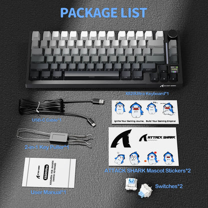 Attack Shark X820 Ultra Packing List