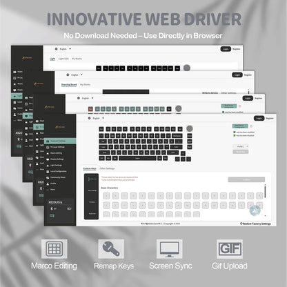 Attack Shark X820 Ultra White Contours Premium Gaming Keyboard driver software