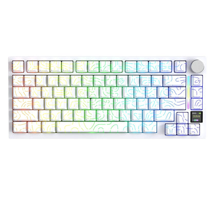 Attack Shark X820 Ultra White Contours Wireless Mechanical Keyboard TFT Display