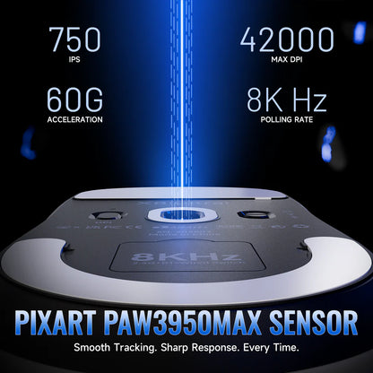 Attack Shark X8 Ultimate Black PAW3950MAX Sensor, 42k dpi, 8k polling rate