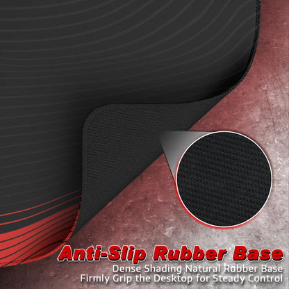 Attack Shark CM02 Black Red Anti Slip Rubber Base Mousepad