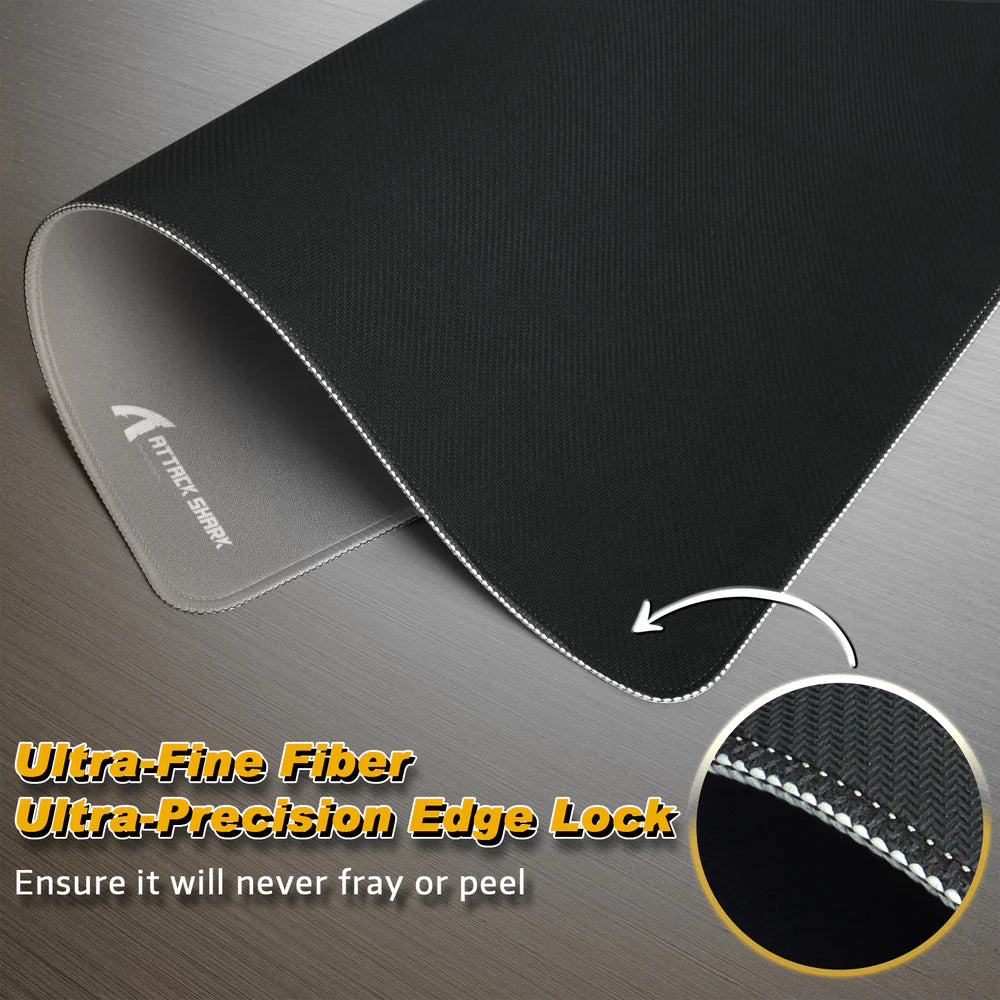 Attack Shark CM02 Gray Mousepad with Stitched Edges
