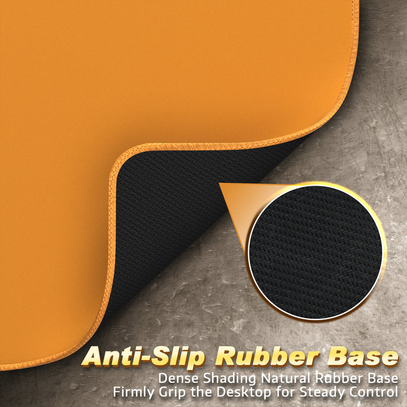 Attack Shark CM02 Orange Anti Slip Rubber Base Mousepad