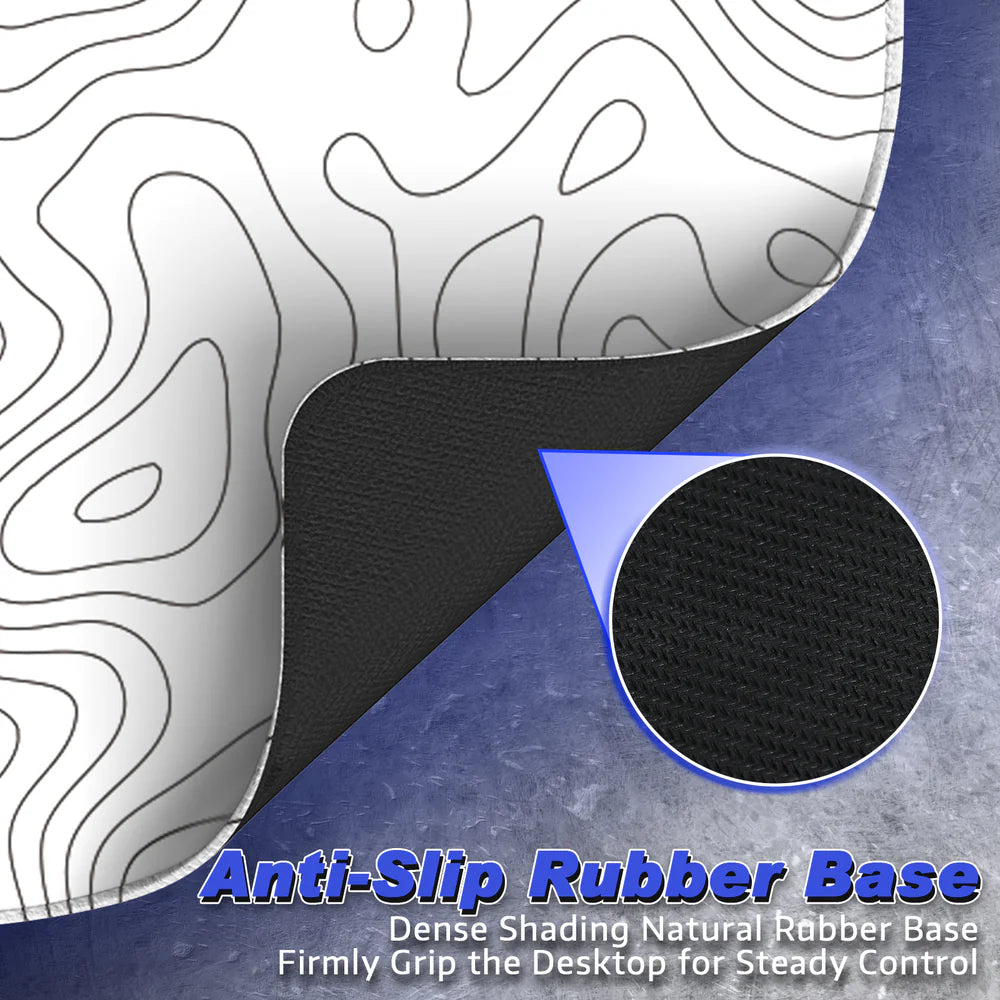Attack Shark CM02 White Contour Anti Slip Rubber Base Mousepad