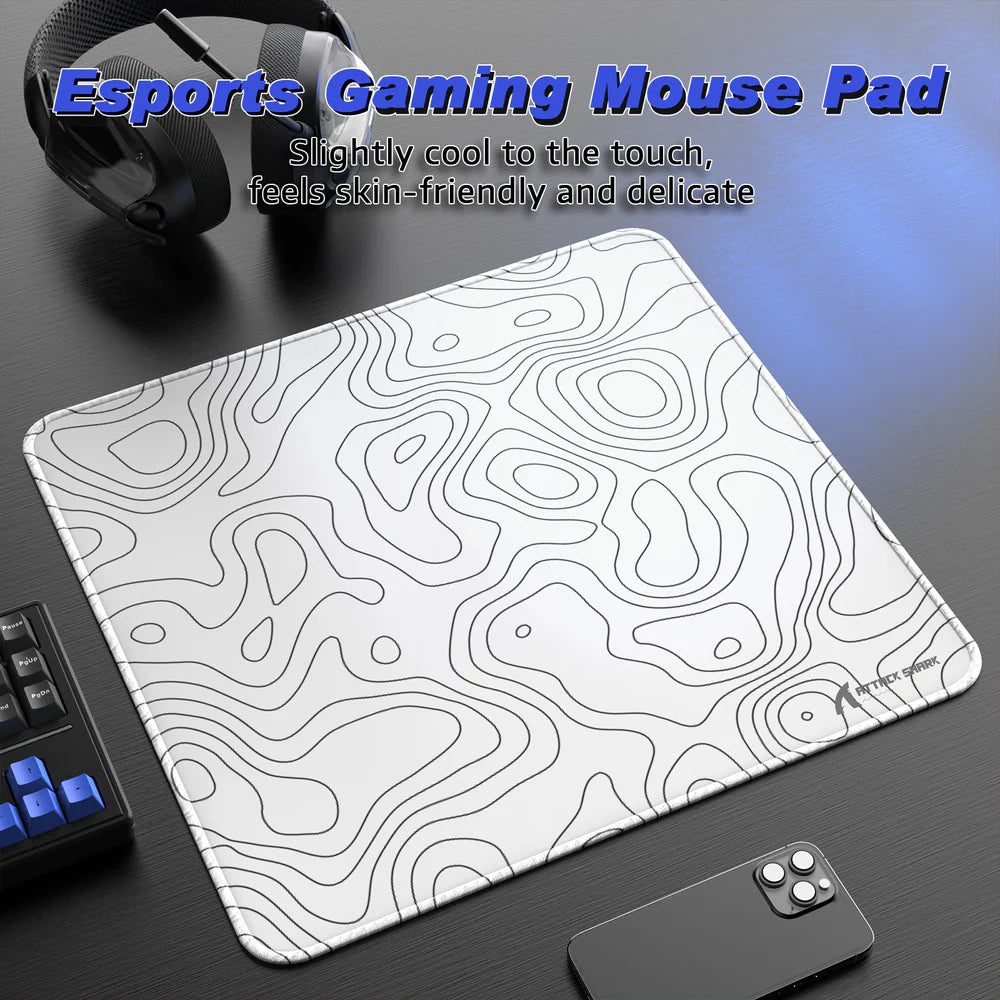 Attack Shark CM02 White Contour Esports Gaming Mouse Pad