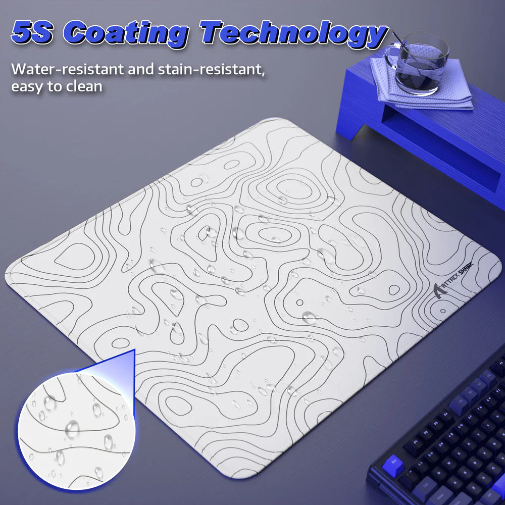 Attack Shark CM02 White Contour High Density and Water Resistant Cloth Surface