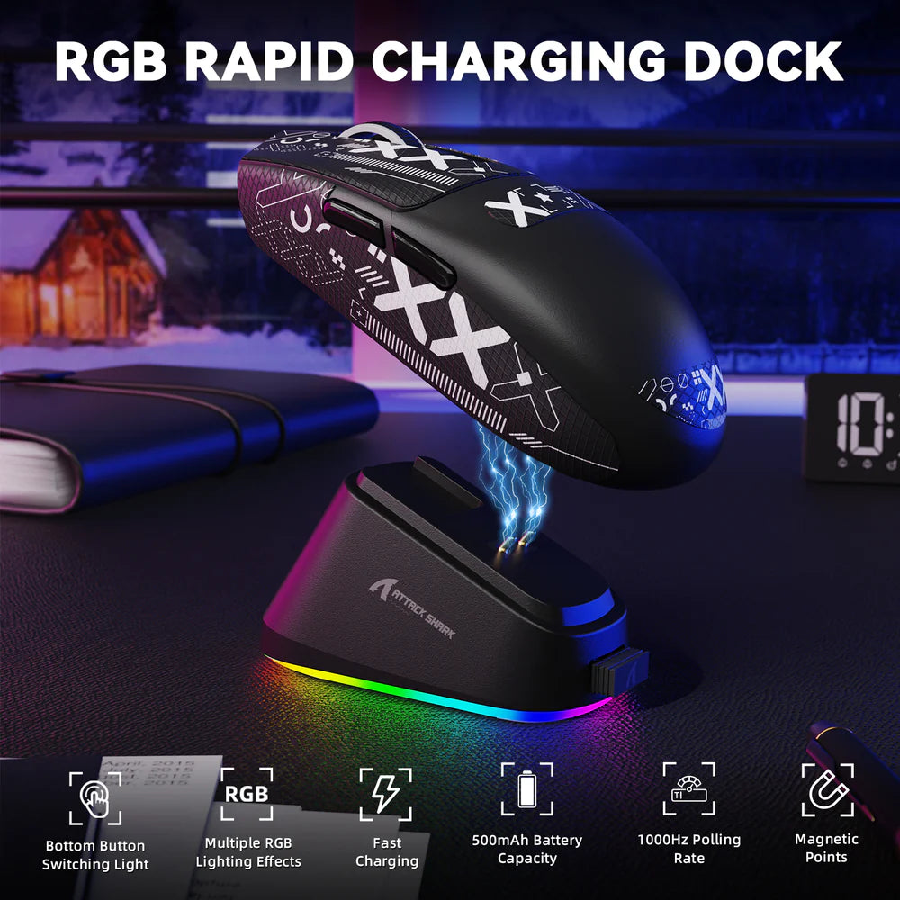 Attack Shark G3 Pro RGB Charging Dock