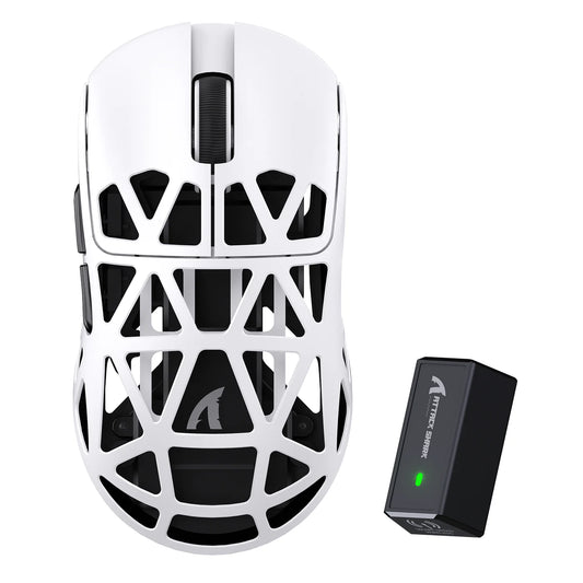 Attack Shark R2 magnesium alloy White wireless gaming mouse 8k polling paw3950 sensor